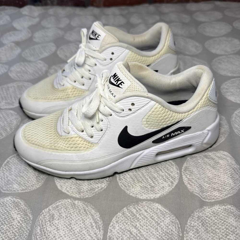 Nike Men's Air Max 90 Golf White/Black Shoes Sneakers CU9978-101 Sz 7
